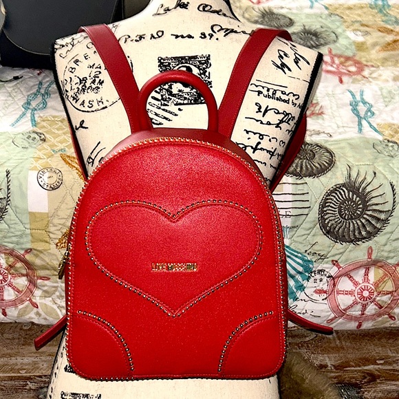 EUC Love Moschino Red Leather Backpack main image 7